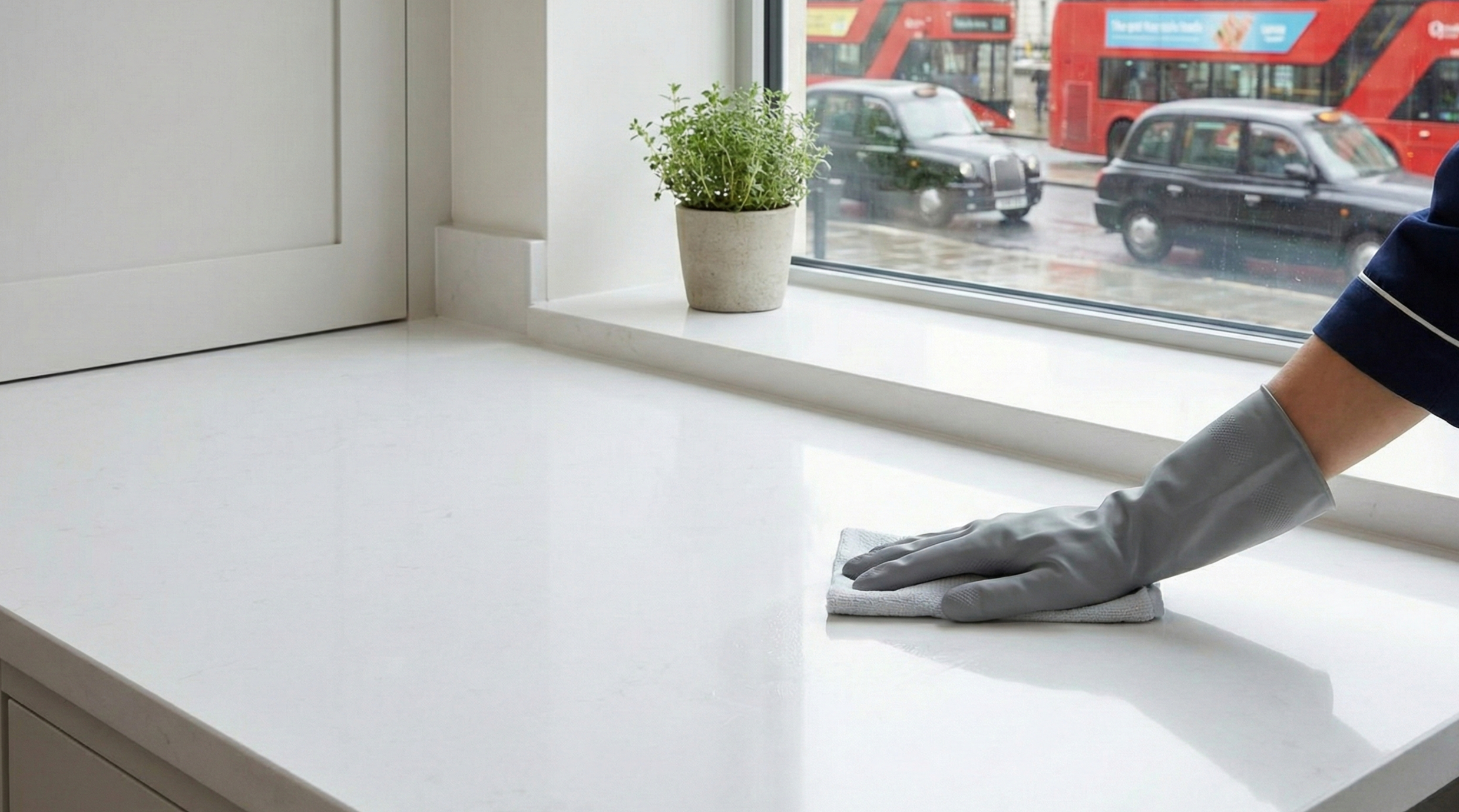 Detail of professional cleaning